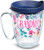 Tervis 1314904 Grandma Dainty Floral Insulated Tumbler with Wrap and Lid, 16 oz Mug - Tritan, Clear