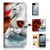 ( For iPhone 8 Plus / iPhone 7 Plus ) Flip Wallet Case Cover & Screen Protector Bundle - A21141 Brown and White Horse