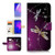 (for Samsung Note 9, Galaxy Note 9) Flip Wallet Case Cover & Screen Protector Bundle - A20232 Purple Dragonfly