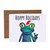 Hoppy Holidays Christmas Frog Pun Blank Greeting Card With Envelope