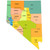 Wall Art Impressions 24"x24" Poster Nevada County Map with Cities?Laminated?