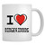 Teeburon I love Didgeridoos Bicolor Heart Mug 11 ounces ceramic