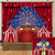 Circus Backdrop Red Circus Tent Ferris Wheel Carnival Night Theme Party Photography Background Birthday Party Halloween Decorations Banner Photo Booth Props 10x8ft