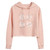 Disney Tinker Bell - Tinker Bell Pose Grid - Juniors Cropped Pullover Hoodie - Size Medium Blush