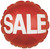 PMU 18 Inch Sale Mylar Foil Red Balloons Pkg/25