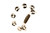 Izzo Percussion 7404 Half Moon Pandeiro - White