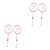 2 Pairs Suit Badminton Rackets Badminton Training Rackets Practice Badminton Racquets Beginners Badminton Racket Playing Badminton Racket Training Pats Training Shot Child Outdoor