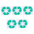 DOITOOL 5 Pcs Decals for Cars car Emblems car Garbage can car Flag car Garbage bin Stickers for car Automotive Stickers car trashcans trashcan for car Recycle Stickers Trash can Recyclable