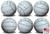 Volleyball Golf Balls 6 Pack by GBM Golf