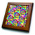 3dRose Tie dye Eat Sleep Paint pattern with art palette and art... - Framed Tiles (ft_353419_1)