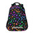 Glaphy Halloween Bats Moon and Stars Rainbow Backpack for Women Men Kids, Laptop Bookbag Lightweight Travel Daypack School Backpacks with Reflective Stripes