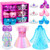 Chillife Princess Dress Up Shoes Set,Girls Dress Up Toys Jewelry Boutique Role Play Costumes Kit, 3 Themes of Unicorn Mermaid Ice Princess Toys Gifts for Little Girls 3-6 Years Toddler Birthday Party