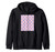 Wavy Checkered Pink and Lilac Checkerboard Pattern Zip Hoodie