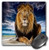 3dRose LLC 8 x 8 x 0.25 Inches Mouse Pad, King of The Jungle, Stunning Lion on The Prairie with Digital Affects (mp_167119_1)