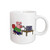 3dRose 251936_1 Funny Pink Pig Using Ham Radio Cartoon Mug, 11 oz
