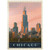 Chicago Skyline: Lake Michigan, Vintage Poster - Premium 500 Piece Jigsaw Puzzle for Adults