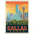 Dallas, Texas: Sunset Skyline, Vintage Poster - Premium 500 Piece Jigsaw Puzzle for Adults