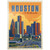 Houston, Texas: Skyline, Vintage Poster - Premium 500 Piece Jigsaw Puzzle for Adults