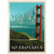 San Francisco: Golden Gate Bridge Skyline, Vintage Poster - Premium 500 Piece Jigsaw Puzzle for Adults