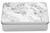 Lunarable Architecture Metal Box, Continued Illustration of Marble Greyscale Exterior Details, Multi-Purpose Rectangular Tin Box Container with Lid, 7.2" X 4.7" X 2.2", Dimgray Pale Grey and Pearl