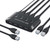 xiwai KVM USB 2.0 Switch Selector 4 Port PCs Sharing 4 Devices for Keyboard Mouse Scanner Printer