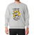 Funny Graphic Gift Ideas for Skateboarders Skeleton Breaking a Skateboard Design Grey White Muticolor Unisex Sweatshirt