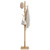 VASAGLE Coat Rack, Solid Wood Coat Stand, Freestanding Hall Tree, 8 Hooks, Natural Beige URCR010N01