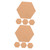 8 pcs Hexagonal Corkboard Decorative Bulletin Board Decorative Cork Board Cork Bulletin Board Thick Cork Board Reminder Message Board Wood Notice Board Photo Office Wood Chips
