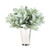 Skyseen 8 PCS Artificial Flocked Lamb Ear Leaf Stems Fake Greenery Greenery Bouquets for Floral Arrangement