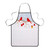 TUYUU White Apron For Men Women Red Bird Bib Cooking Apron For Chef Kitchen BBQ Grilling-Christmas Winter Snow Glove Apron.