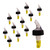 Measured Liquor Bottle Pourer Yellow 1 1/2 OZ, Black Collar, Barware (12 PC)