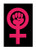 Geek Details Feminist Themed Pinback Button (Rectangle Raised Fist)