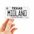 Texas License Plate Decal - Choose from 30+ TX Cities - Texas Bumper Sticker for Car - Houston Austin Dallas San Antonio Decals for Hydroflask (Midland)
