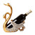 Swan Wine Bottle Holder Countertop, Wine Rack Tabletop Wine Stands Single Wine Bottle Holder Single Bottle Tabletop Desktop Holder Wine Cabinet Decorative Ornaments for Living Room Office(Gold)