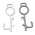Angoily Hand Tools 2pcs Keychain Tool Public Door Avoid Contacting Elevator Handheld Door Emergency Key Contactless Button Tool EDC Multitools Social Handle Clip Multifunction