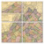 Virginia Coaster of Vintage Map (Set of 4)
