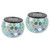 2 Pcs Mosaic Light Lantern Table Lamp Solar Decorative Lamp Exterior Solar Lights Out Door Decor Outside Patio Light Mosaic Solar Lantern Led Garden Lights Solar Panels Glass Rural