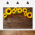 Sunflower Backdrop 7x5ft Brown Wooden Board Photography Background Backdrops Baby Shower Birthday Party Banner Wood Texture Photo Booth Props