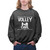Volleyball Player Gift - Inspirational Quote for Girls - Birthday Present for a Daughter - Navy Multicolor Multi Size Black Sweatshirt
