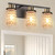 NOVELUX 3 Light Crystal Bathroom Vanity Light Fixtures, Matte Black Modern Vanity Light Over Mirror,Bathroom Vanity Wall Lamp for Bathroom Above Mirror