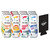 Celsius Sparkling Energy Drink Fitness Assorted Vibe Variety Pack Zero Sugar 12oz. Slim Cans (Pack of 12) & Brazos Ranch Slim Koozie