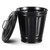 Ciieeo Mini Trash Can with Lid Desktop Wastebasket Garbage Bin Small Waste Paper Basket Garbage Container Bin Tiny Rubbish Bin Metal Flowerpot for Home Office Black