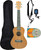 Vault UK-100 Arched Back Concert Ukulele Bundle with Gig Bag, Tuner, Strap, and Austin Bazaar Instructional DVD