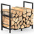 Dicasser Firewood Rack Organizer 2ft Heavy Duty Logs Holder Stand for Outdoor Indoor Fireplace Wood Storage,Black