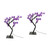 NOLITOY 2pcs Rose Tree Lights Lighted Rose Tree Spring Led Light Floral Desk Lamp Tabletop Bonsai Tree Light Lighted Flower Tree Bonsai Tree Lamp DIY PVC Roses Purple Flower Tree Lights