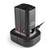 TNP Xbox 360 2 Pack Rechargeable Battery Pack + Dual Charging Station Dock Stand Base (Black) for Xbox 360 Wireless Controller[Xbox 360]
