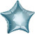 Anagram International Star Flat Foil Balloon, 19", Pastel Blue