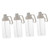 Sosoport 4pcs Sport Bottle Plastic Water Bottles Water Drinking Container Ironflask Gym Gallon Water Bottle Camping Water Container Water Holder Fitness White Large Capacity Water Shelf