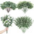 180 Pcs 3 Kinds Mixed Eucalyptus Leaves Stems Bulk Artificial Silver Dollar Eucalyptus Leaves Picks Dried Eucalyptus Bundle Faux Spray for Wedding Vase Bouquet Floral Arrangement Decor (Green)