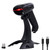 2D QR Barcode Scanner with Stand, 2.4G Wireless & Bluetooth & Wired USB Bar Code Scanner, for Computer POS Warehouse Inventory Library